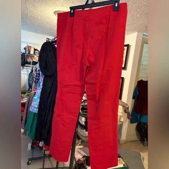 NWT Lior Red Straight Leg Women's Pants. Size 16. - Picture 7 of 8